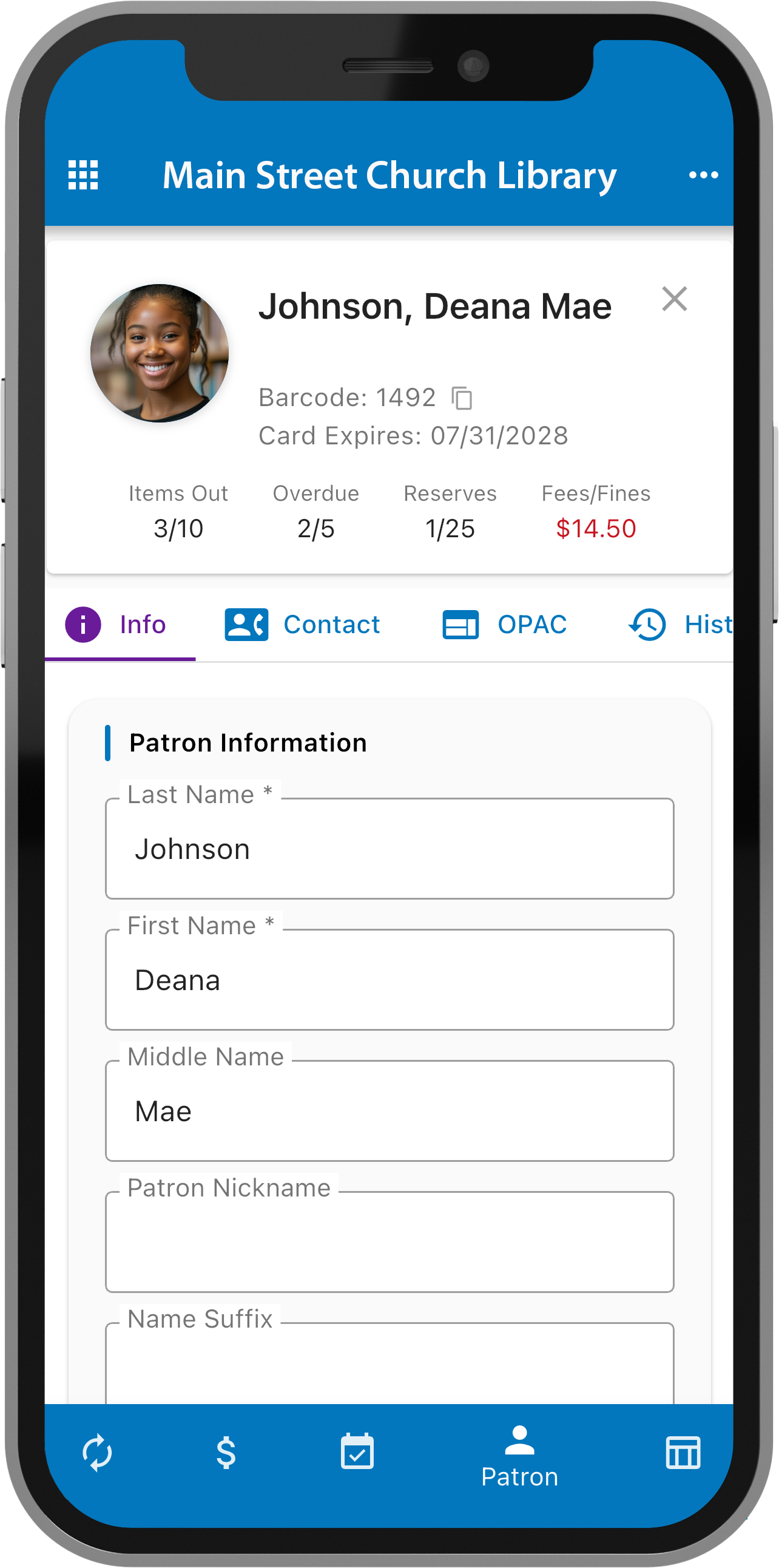 Stax staff app screens